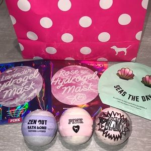 💗VS PINK FACE MASK/BATH BOMB BUNDLE! 🌺